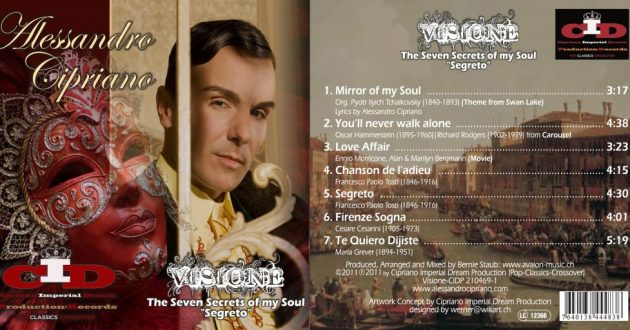 CD Cover and Tracklist, Visione by Alessandro Cipriano|Crossover-Classic